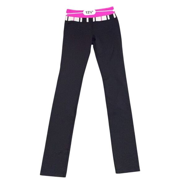 Lululemon Low Rise Black Astro Leggings Size 4 - Picture 4 of 11